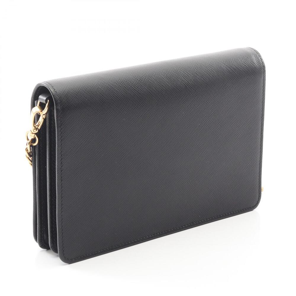 Prada SAFFIANO LUX Shoulder Bag Leather Black